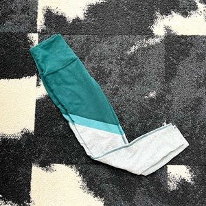 Spacedye Caught In The Midi High Waisted Legging // Green, Silver Mist XS